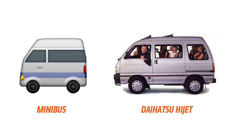 Illustration for article titled What Kind Of Cars Are Emoji Cars Supposed To Be?